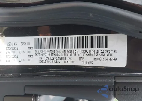 2016 Jeep Cherokee Limited z USA, uszkodzony, nr VIN 1C4PJLDB0GW158368